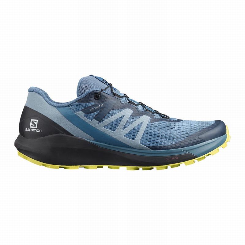 Chaussure Running Salomon Homme Bleu / Noir - Salomon SENSE RIDE 4 - France (5760-YQXRB)